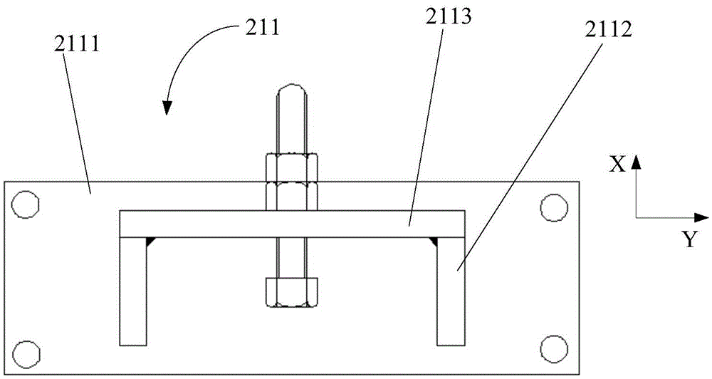 Line type positioning device of F-shaped track panel