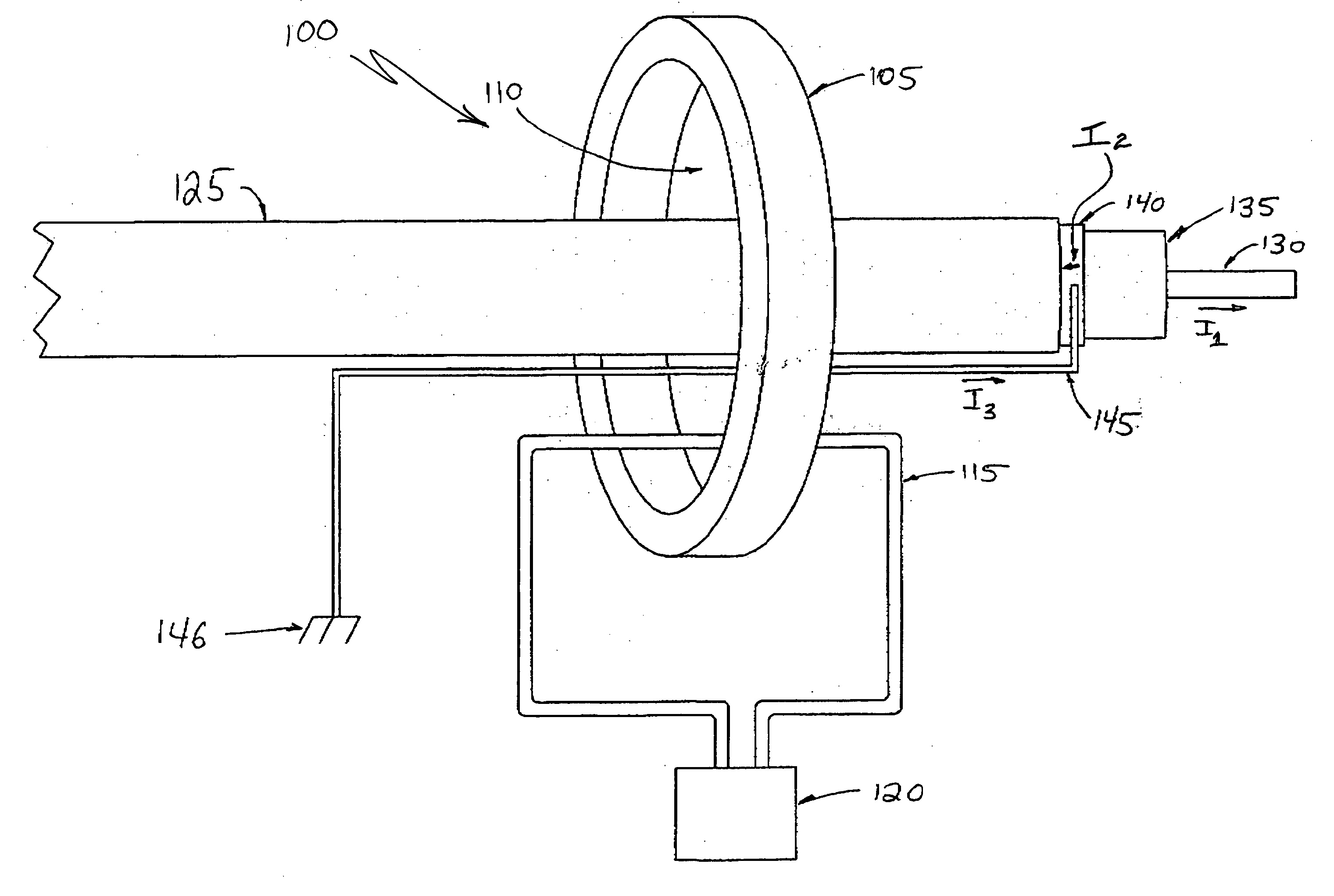 Arrangement of an inductive coupler for power line communications