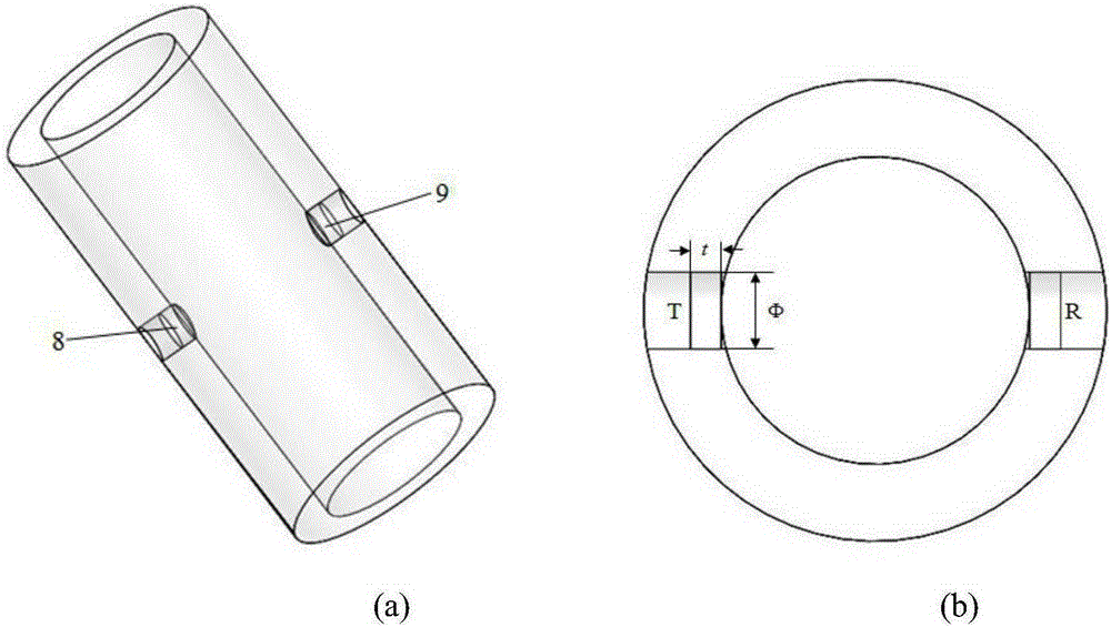 Combined measurement method of electroacoustical sensor for flow parameters oil-gas-water three-phase flow