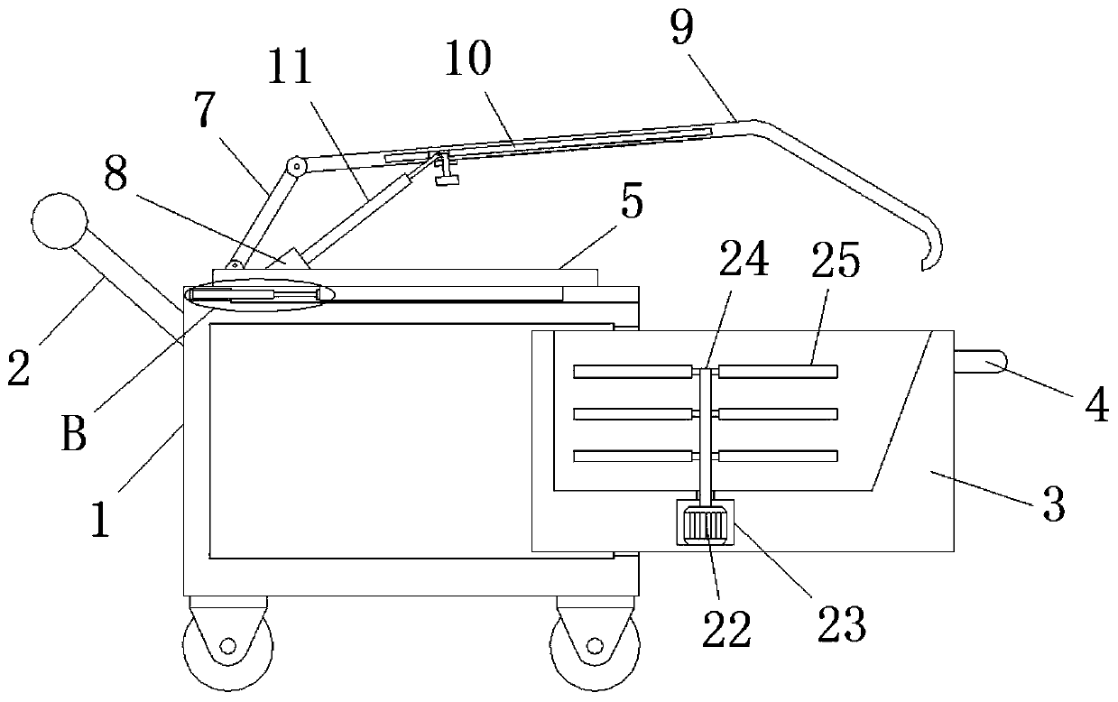 High-efficiency waste slag digging-conveying integrated device for steelmaking in metallurgical plant