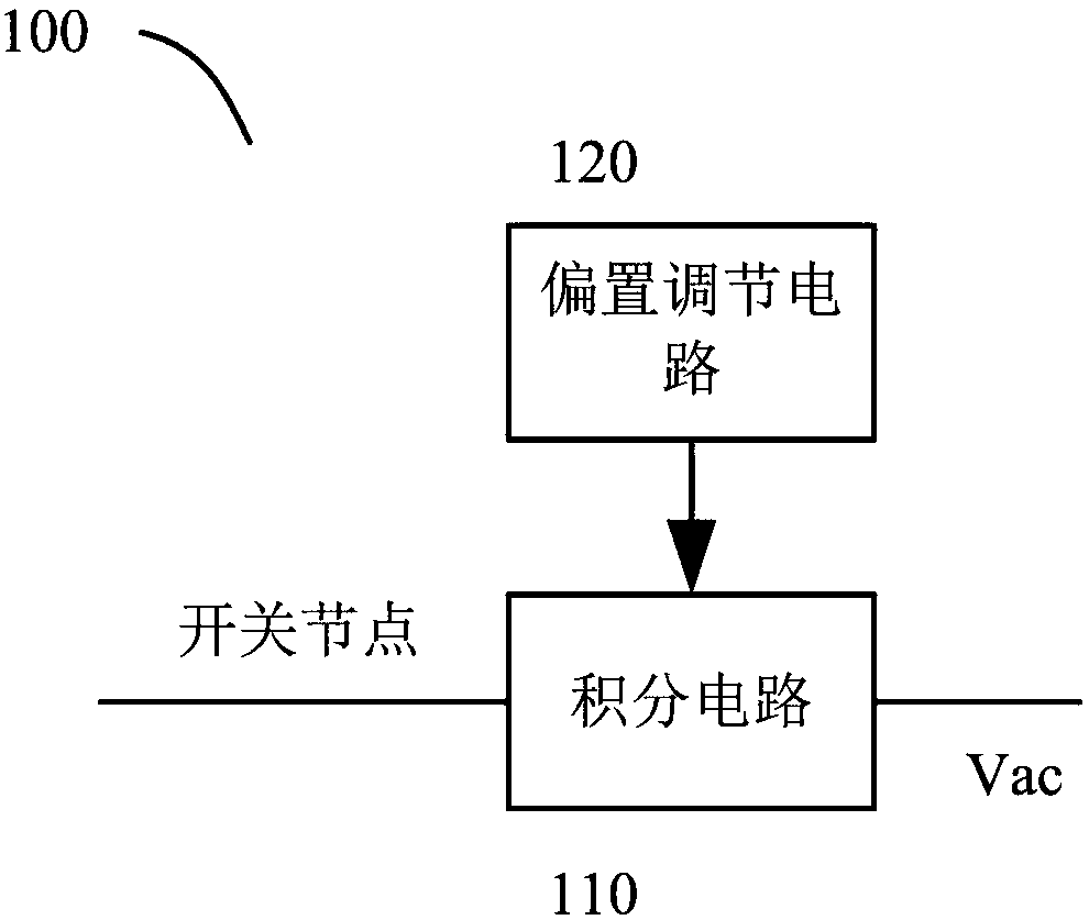 Inductive current AC component reconstruction circuit, control circuit and switch circuit