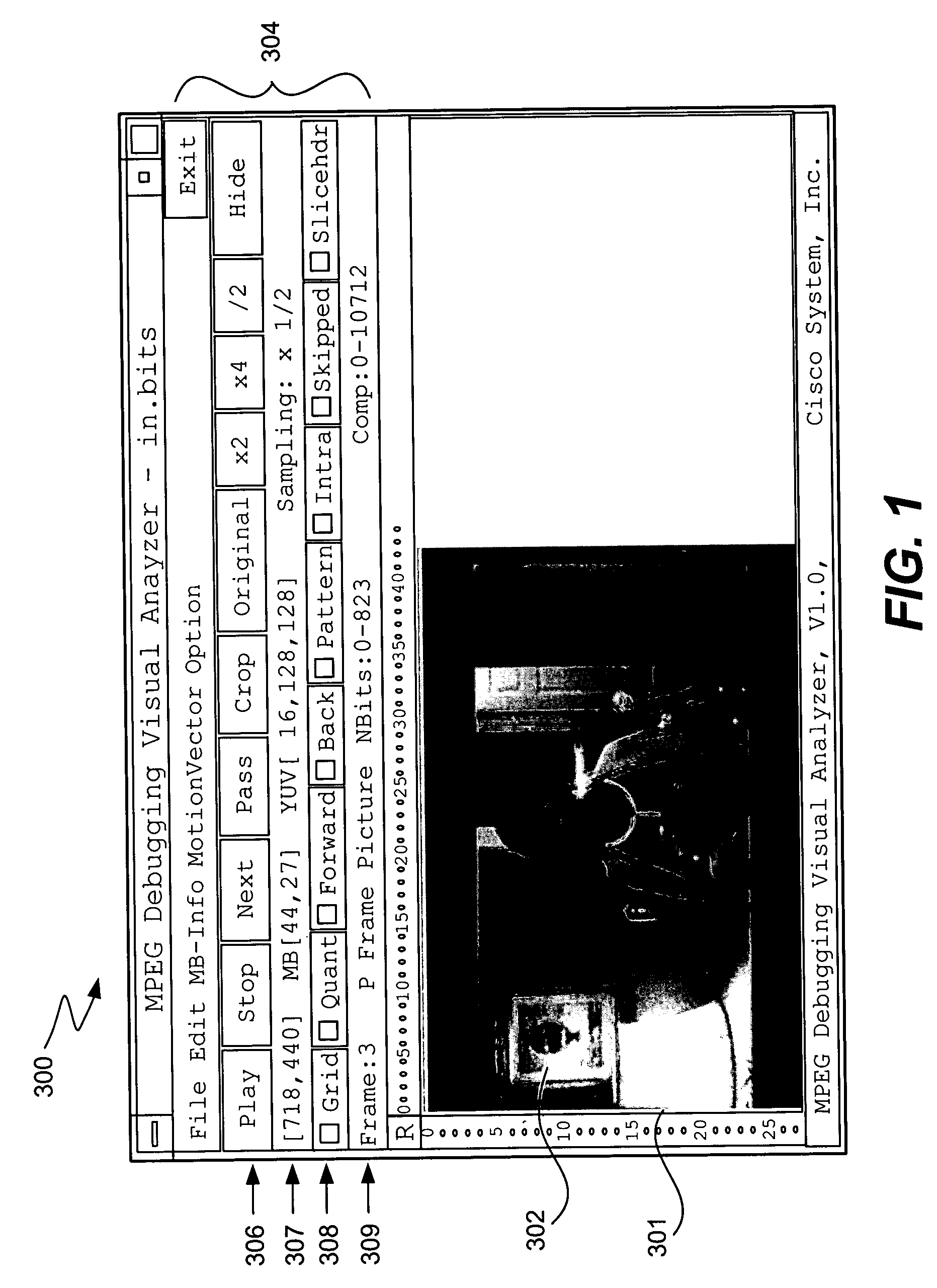 Interface for compressed video data analysis