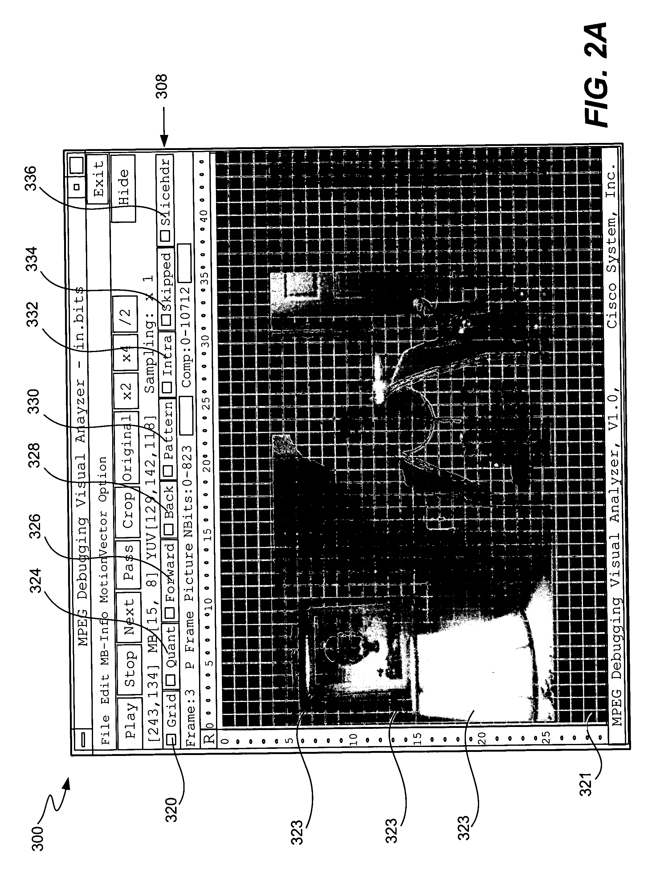 Interface for compressed video data analysis