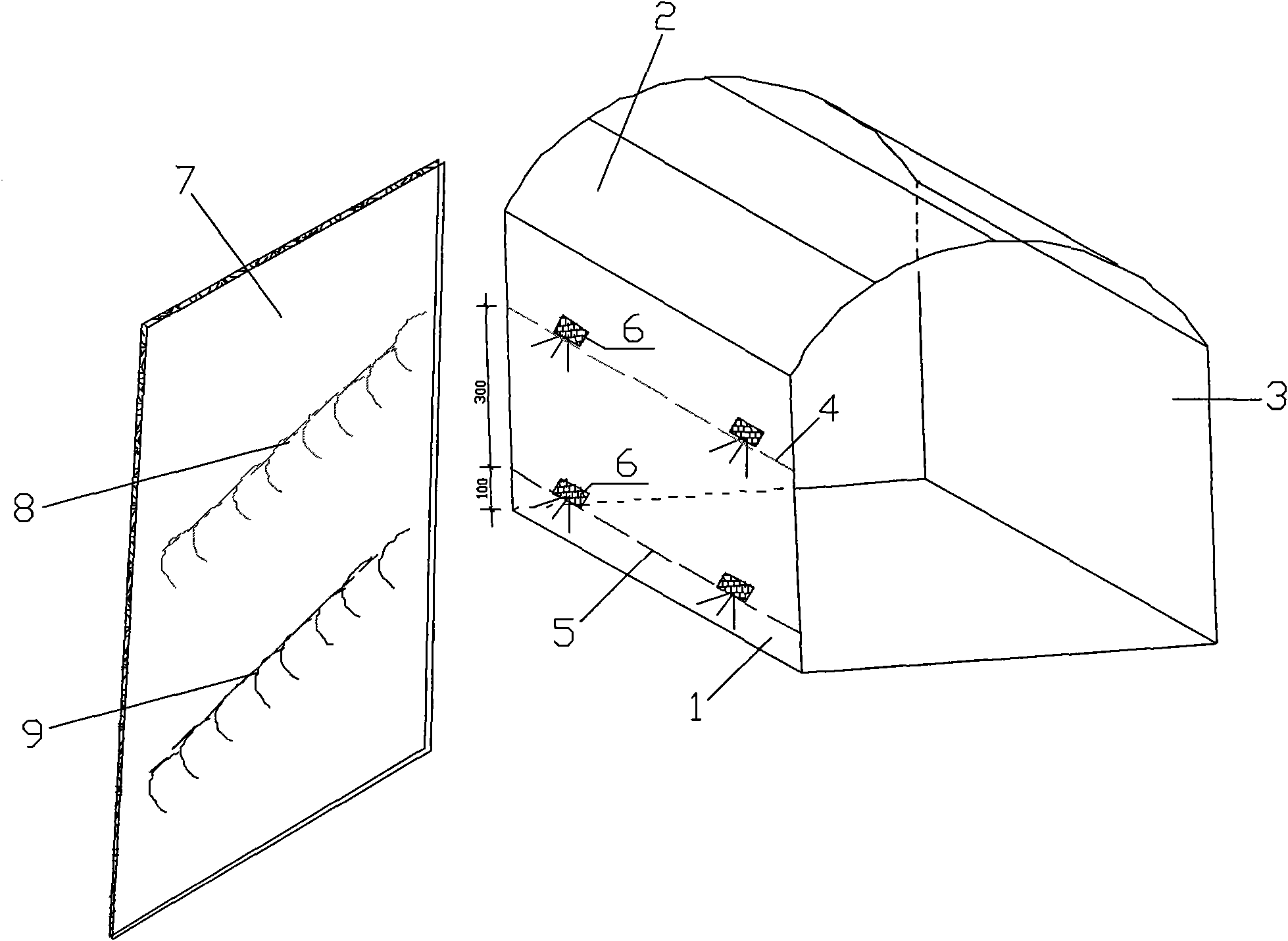 Radar detection method for occurrence of geological structure surface