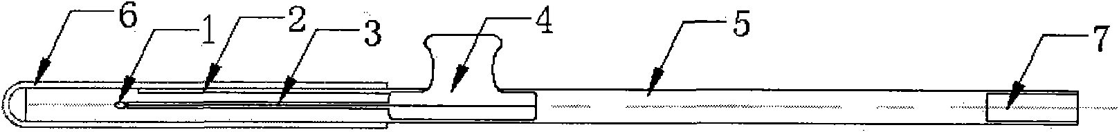 Freezing carrier device for vitrifying embryo and ovum in auxiliary procreation technology