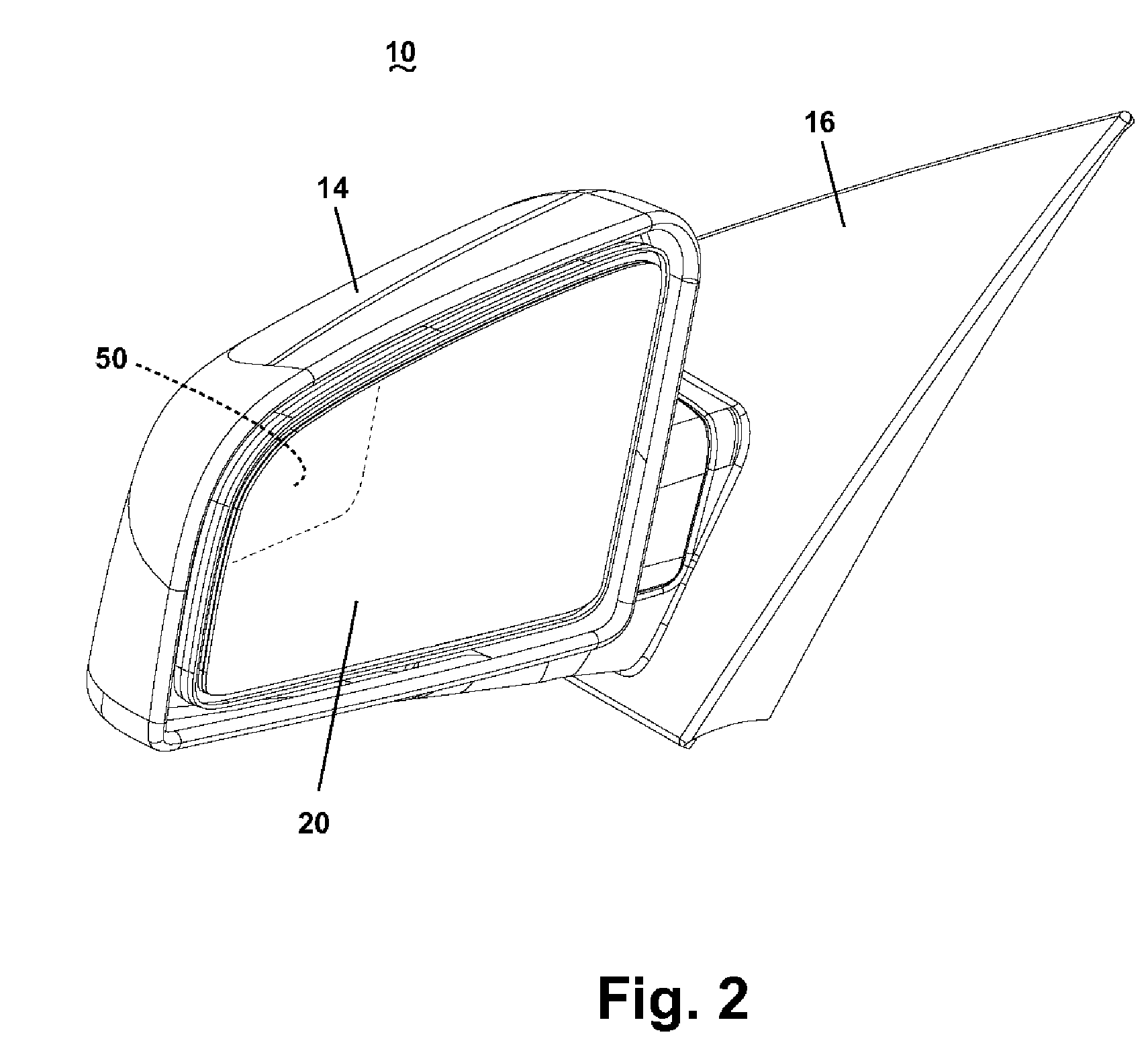 Dimming mirror with blind zone sub-mirror and indicator