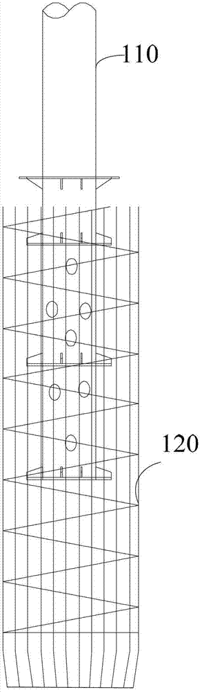 Cast-in-place pile construction method using steel pipe column splicing piles