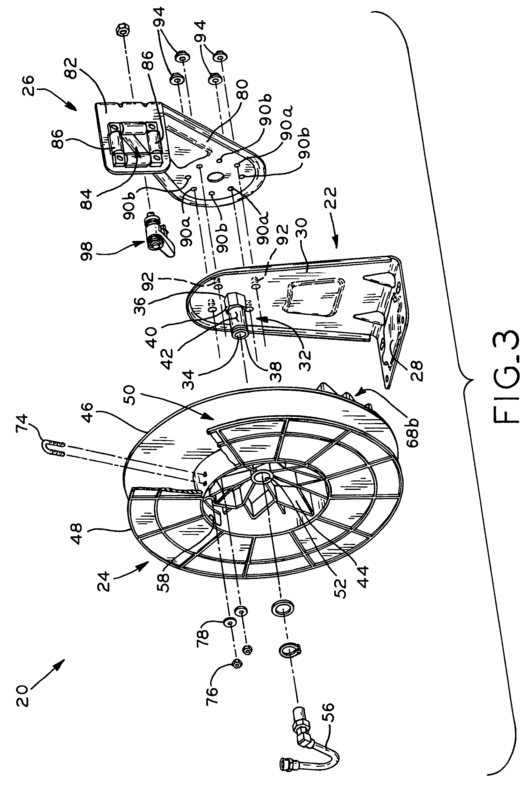 Adjustable reel assembly