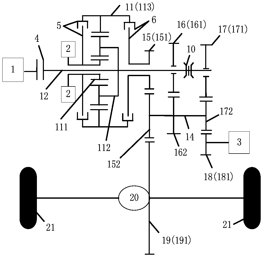 Power split hybrid power coupling system and vehicle