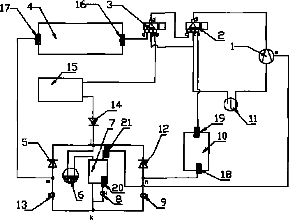 Steam jet enthalpy heat pump air-conditioning hot water unit