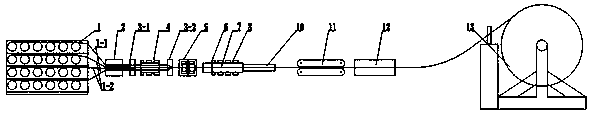 Carbon fiber continuouspimping rod and preparation device and method thereof