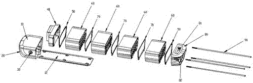 Modular battery for battery of electric motor car