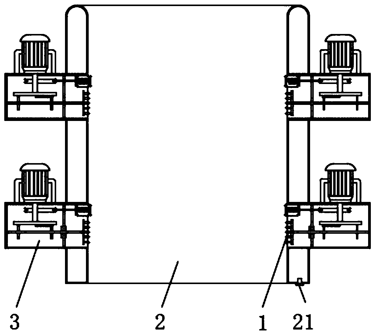 Distributed leg and foot cramp physiotherapy device