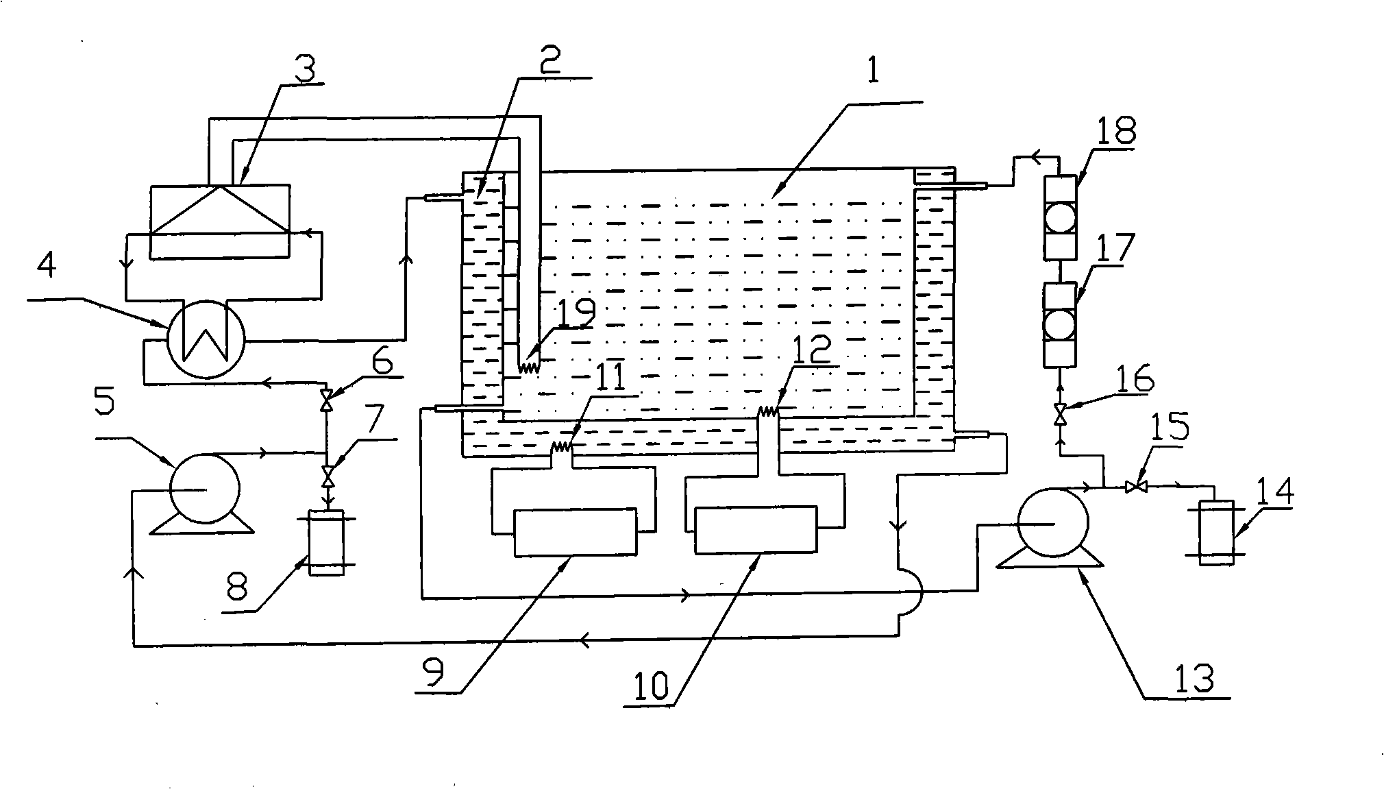 Constant temperature method and device for mask plate developing solution