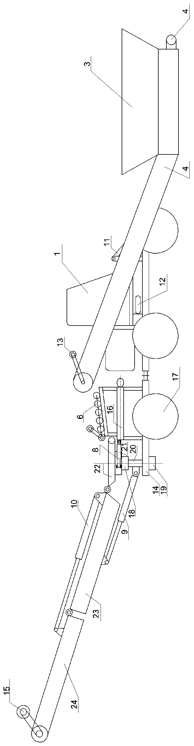 Self-propelled sugarbeet stacking and truck loading dual-purpose equipment