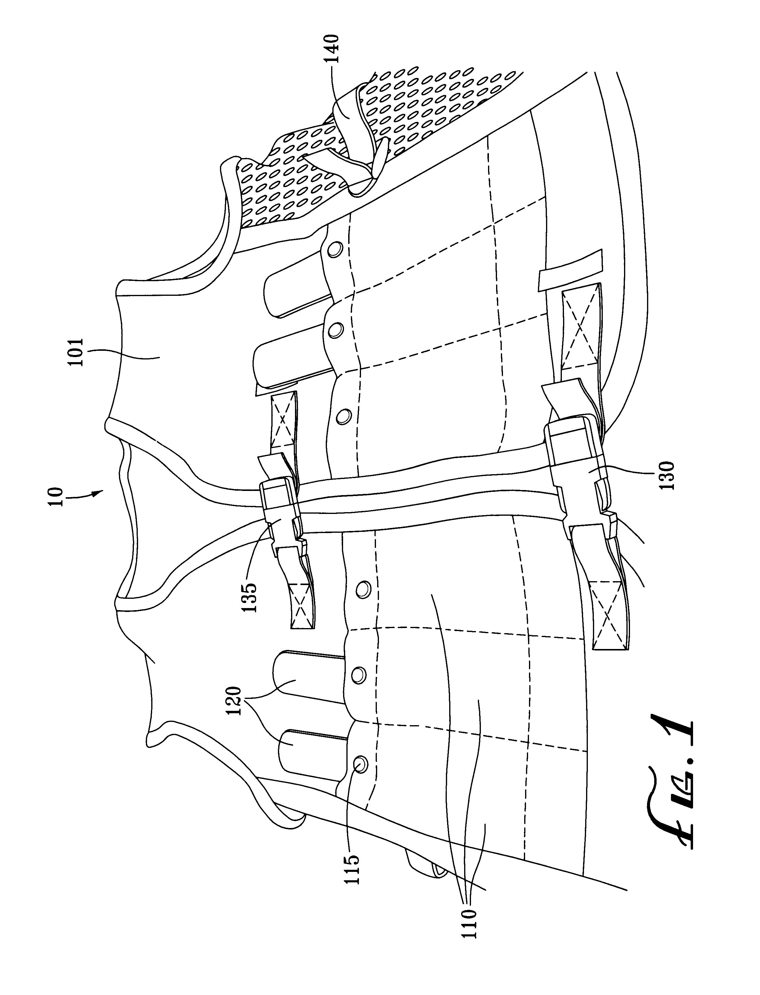 Method of wearing weighted training vest while listening to audio equipment