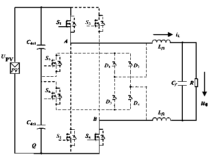 Method for controlling single-phase non-isolated photovoltaic inverter with follow current clamping switch