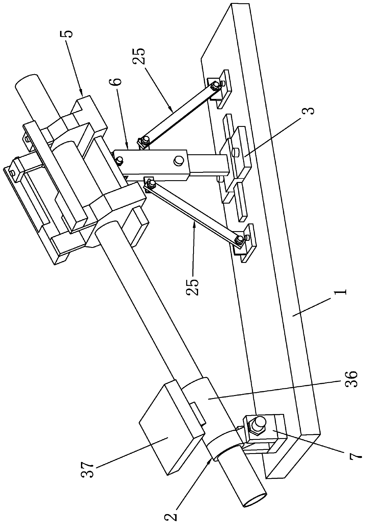 Installing device for adjusting pipeline angle