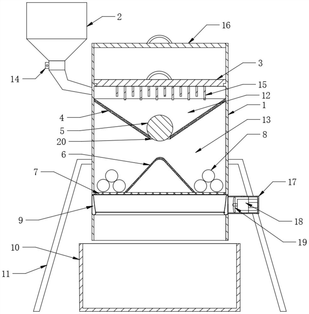 Rice dust removal device