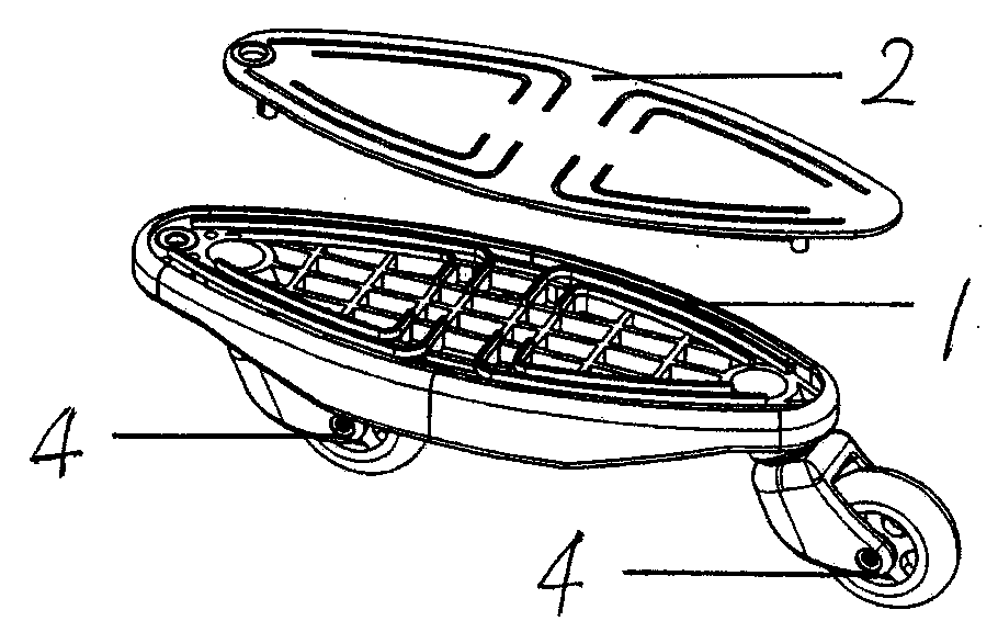 Rod-shaped connecting rod breaststroke skateboard