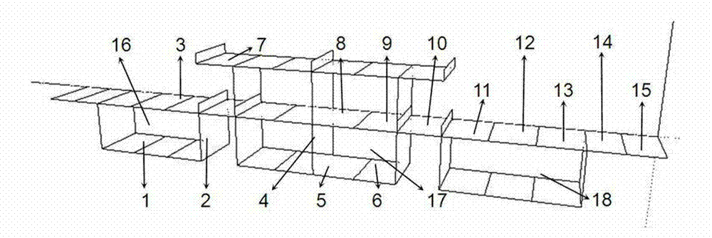 Three-dimensional transportation system for urban main road