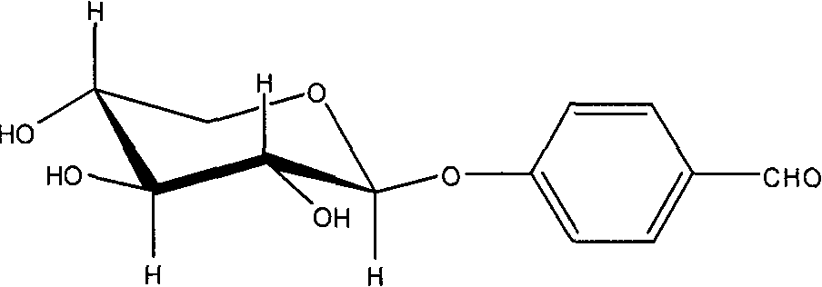 Application of 4-formylphenyl-beta-D-glucoside compounds in treating chronic neuropathic pains