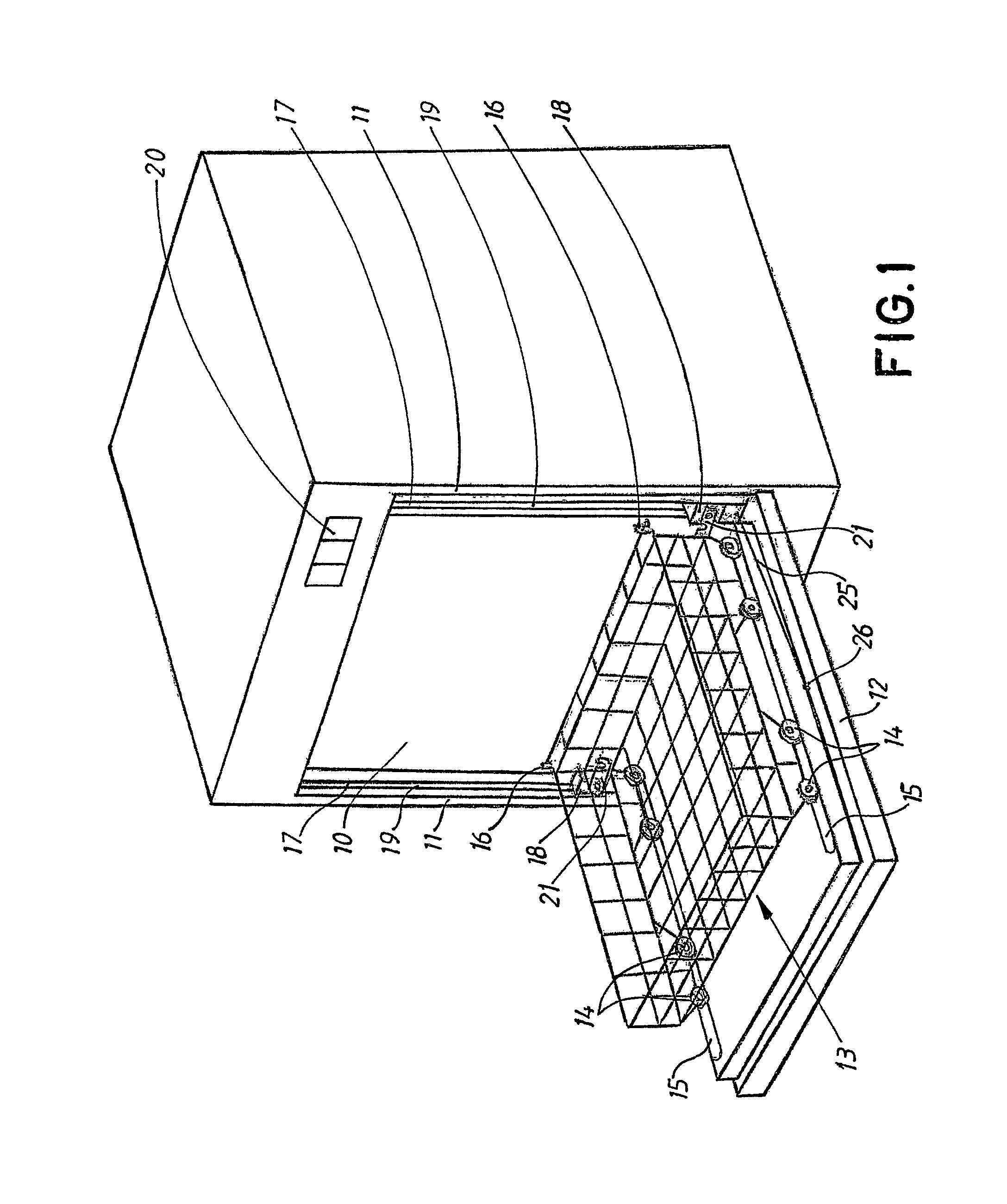 Basket lifting arrangement for a dishwasher