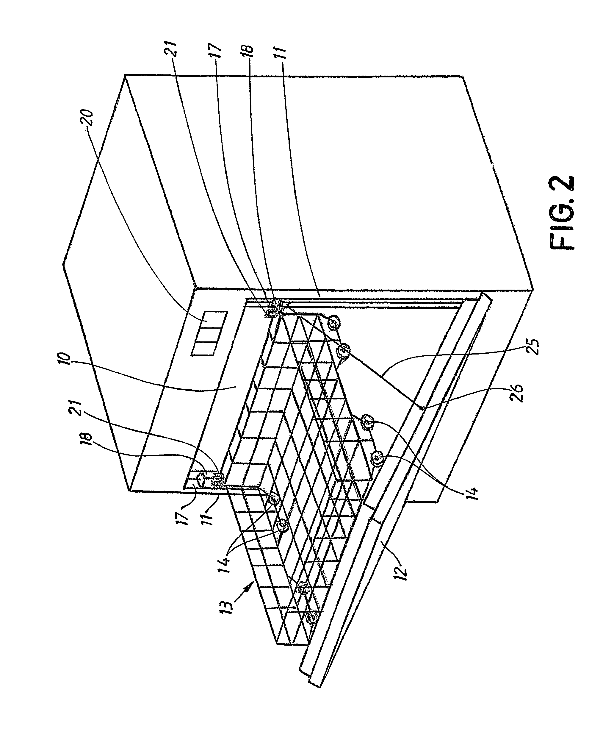 Basket lifting arrangement for a dishwasher