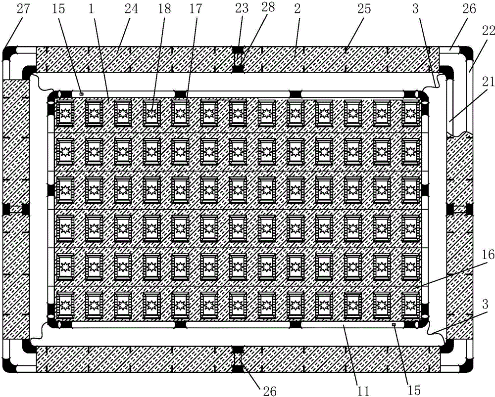 Lift type double positioning modularized submerged plant water purifying device