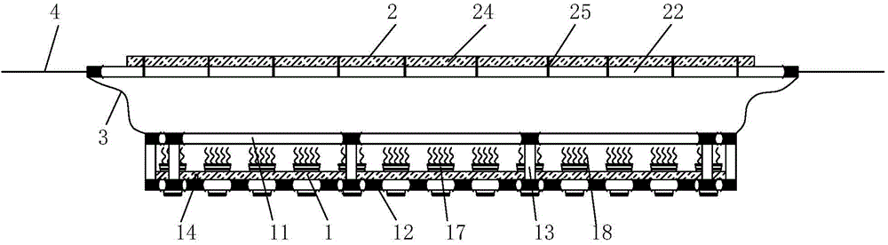 Lift type double positioning modularized submerged plant water purifying device