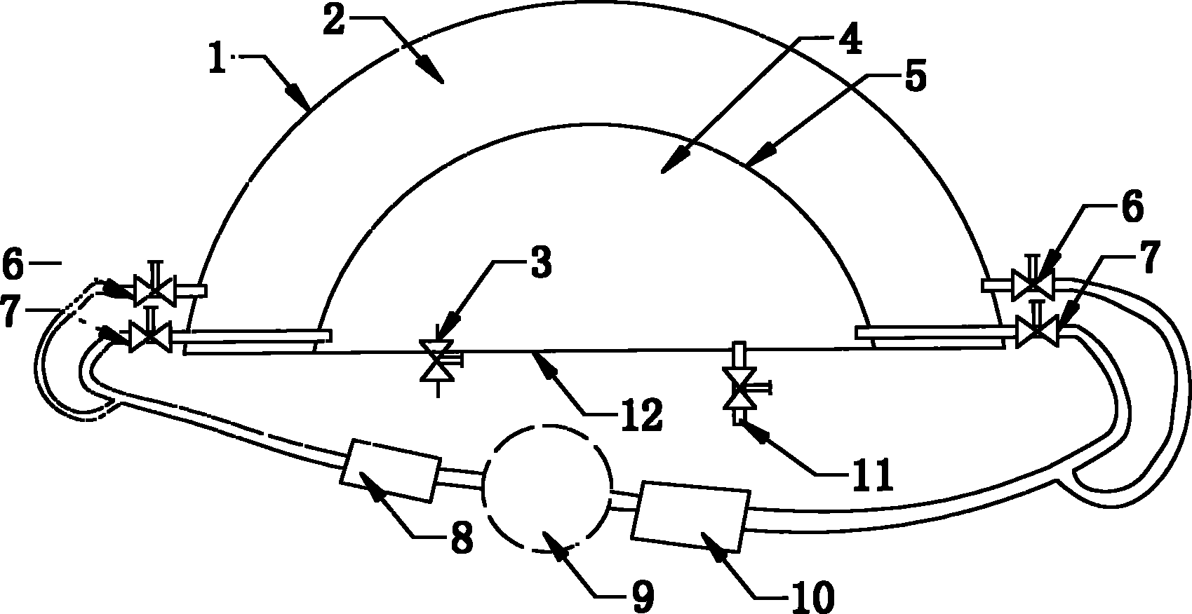 Pressure-adjustable double layer smog chamber