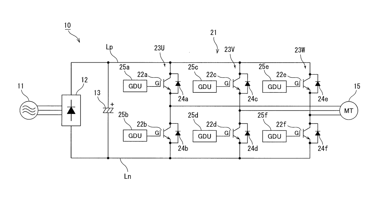 Drive unit of semiconductor element