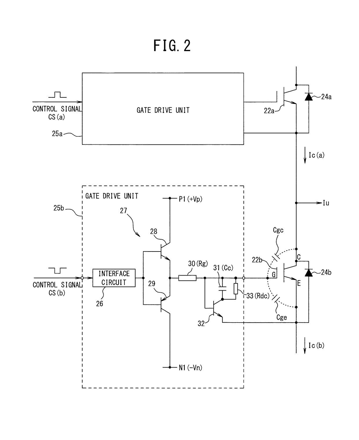 Drive unit of semiconductor element