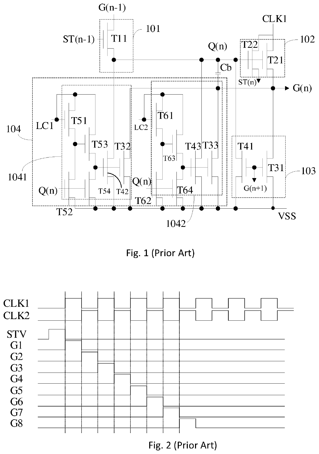 Gate driver on array circuit and liquid crystal display with the same