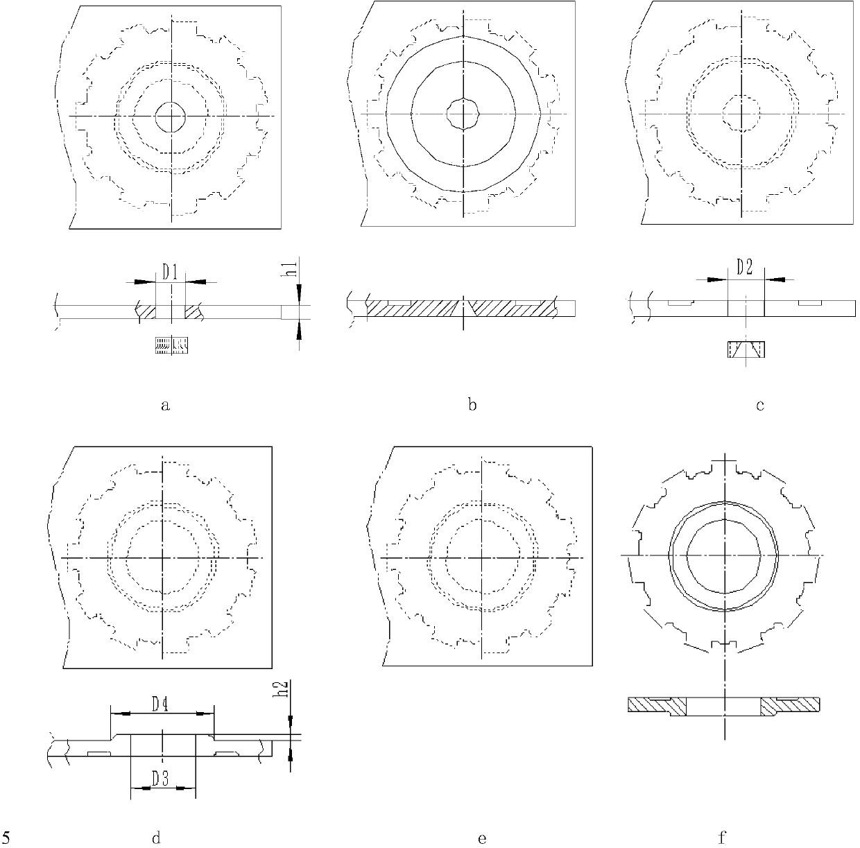 Precision forming method and device of flanged flat gears