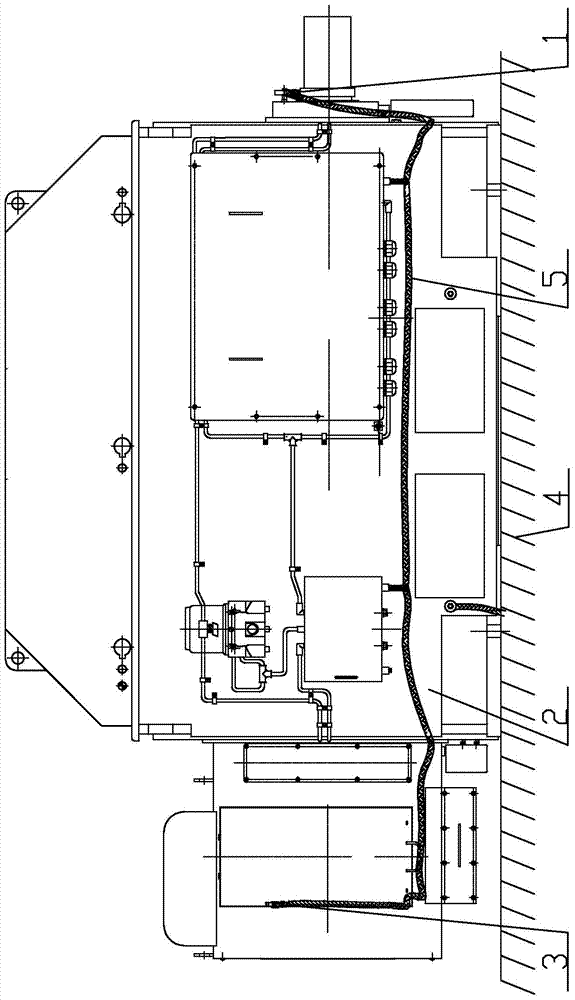 Ground connection structure for reducing shaft voltage of double-fed wind generator