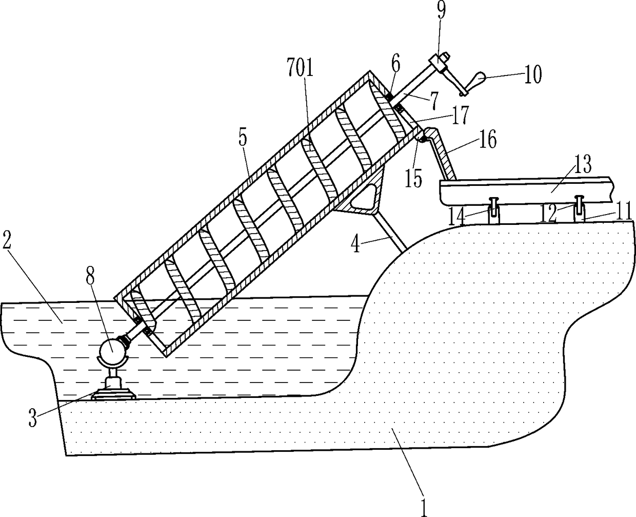 Water diversion equipment for pond culture in dry season