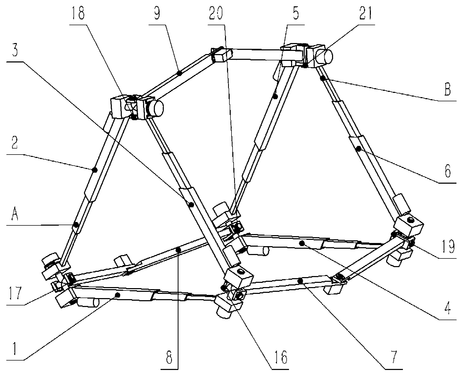 Multiple connection rod inserting movement mechanism