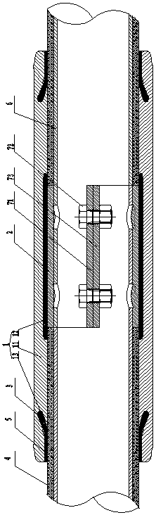 Connection device for insulating tubular busbar ends