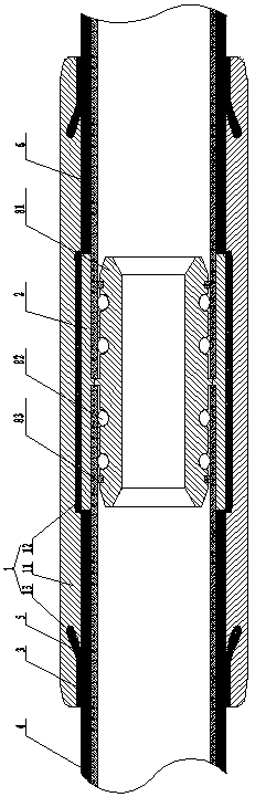 Connection device for insulating tubular busbar ends