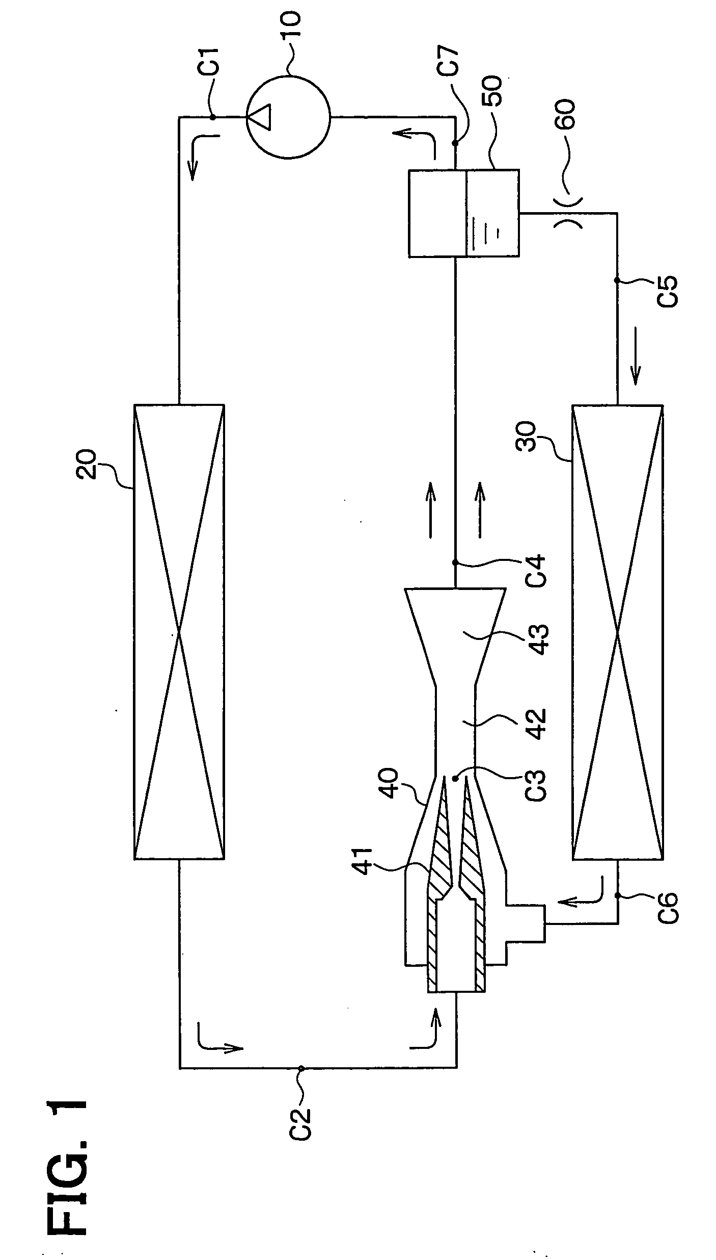 Vapor-compression refrigerant cycle with ejector