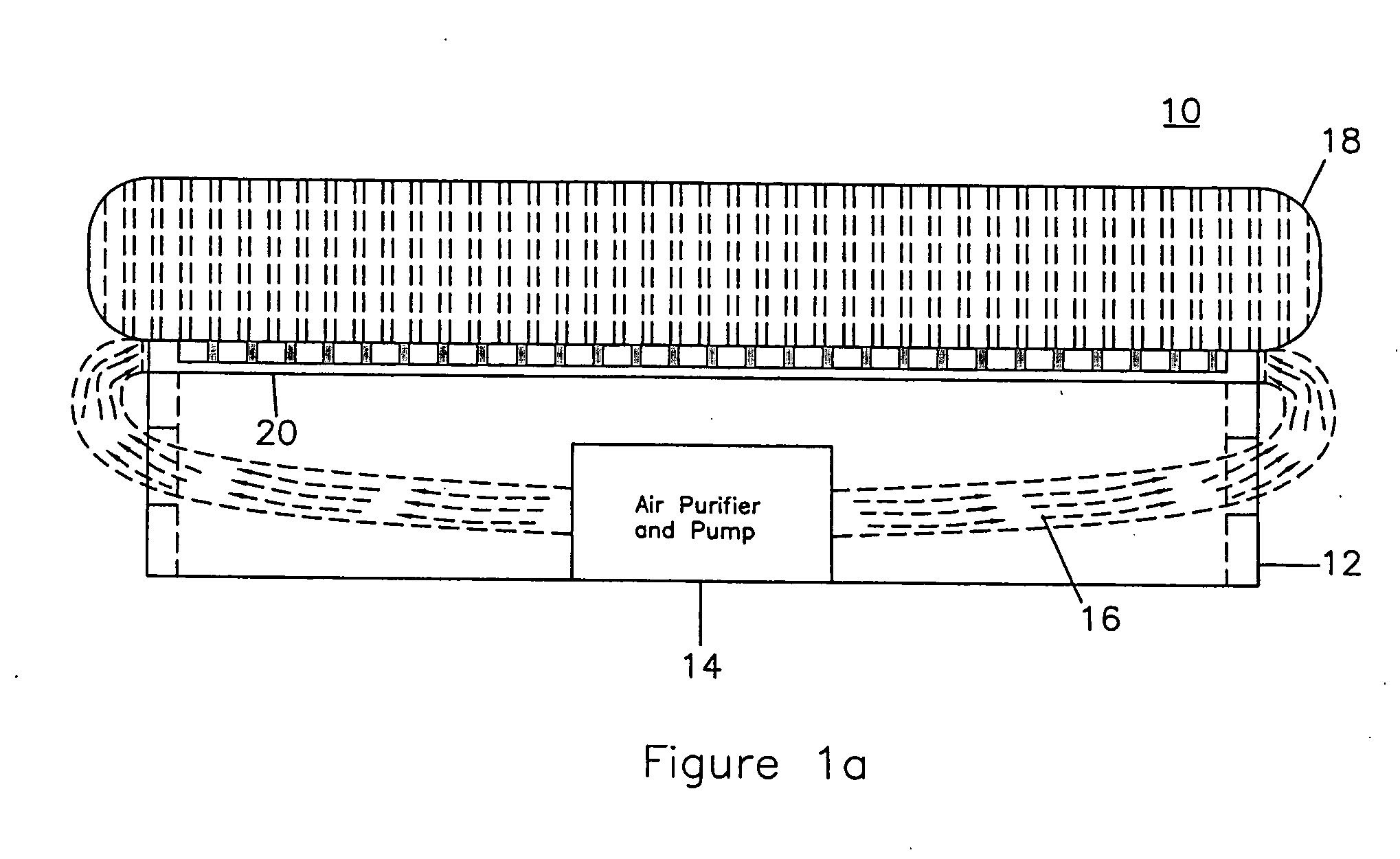 Sleep system with purified air and latex foam mattress