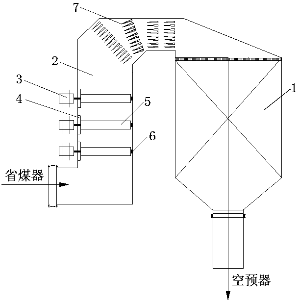 Reciprocating stirring type SCR reactor flue gas flow equalizing device and working method thereof