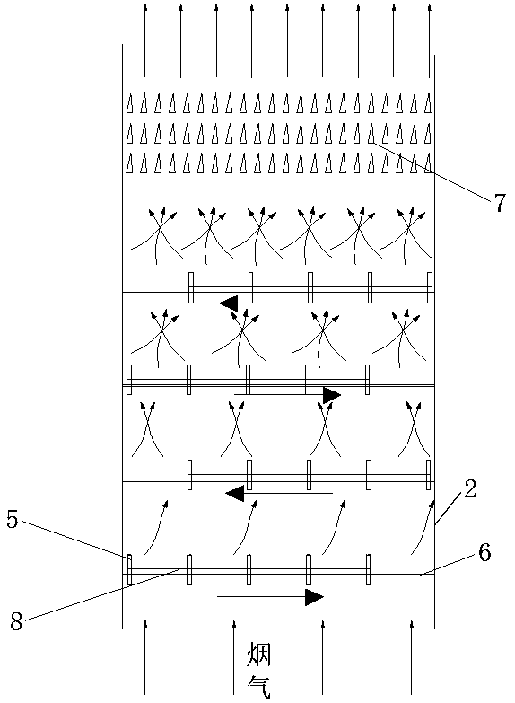 Reciprocating stirring type SCR reactor flue gas flow equalizing device and working method thereof