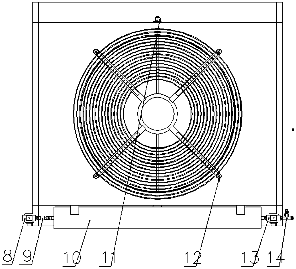 Automatic cleaning device for air cooling air compressor cooler