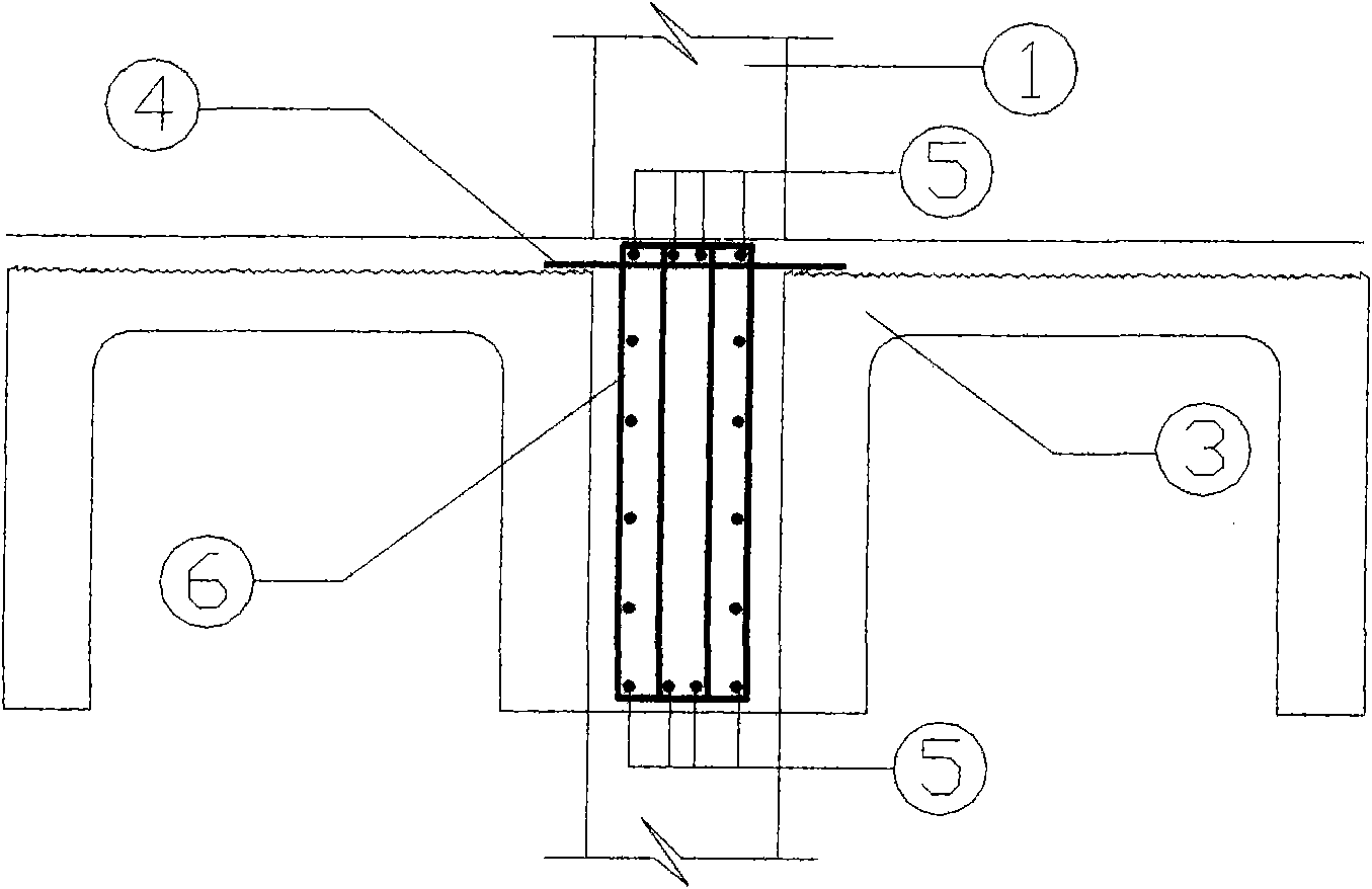 Construction method for imitated frame structure of long-span prestressed concrete beam slab