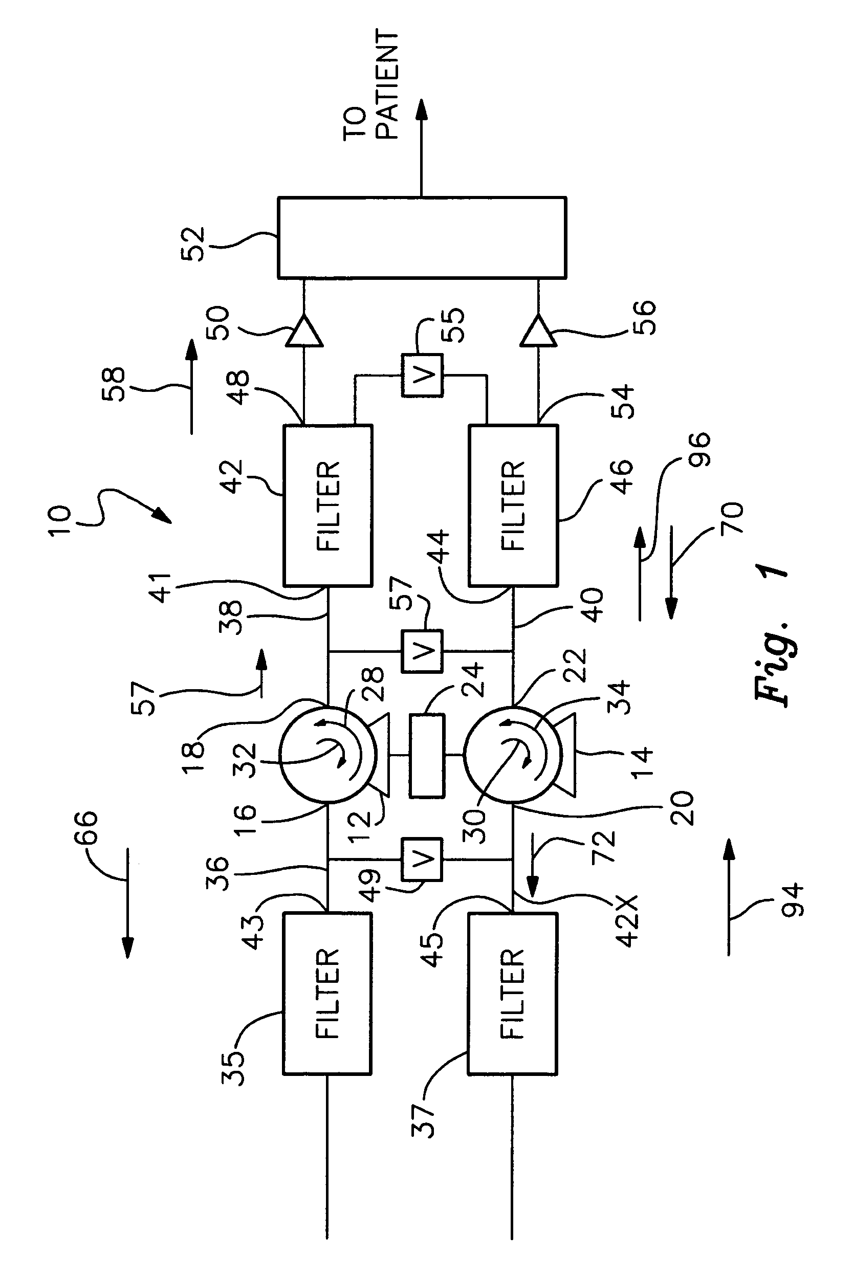 Valve-free oxygen concentrator featuring reversible compressors