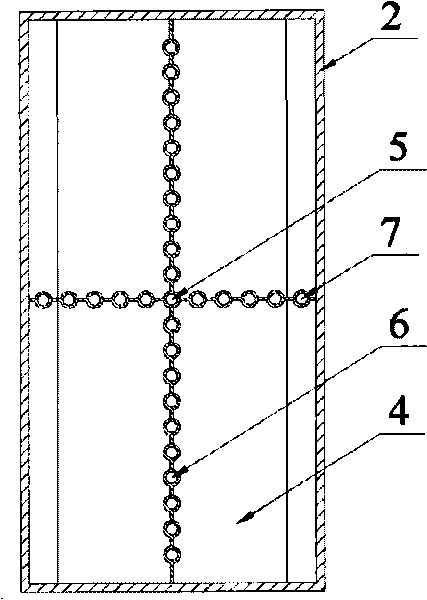 Circulating fluidized bed boiler hearth with grand-cross penetrating middle wall structure