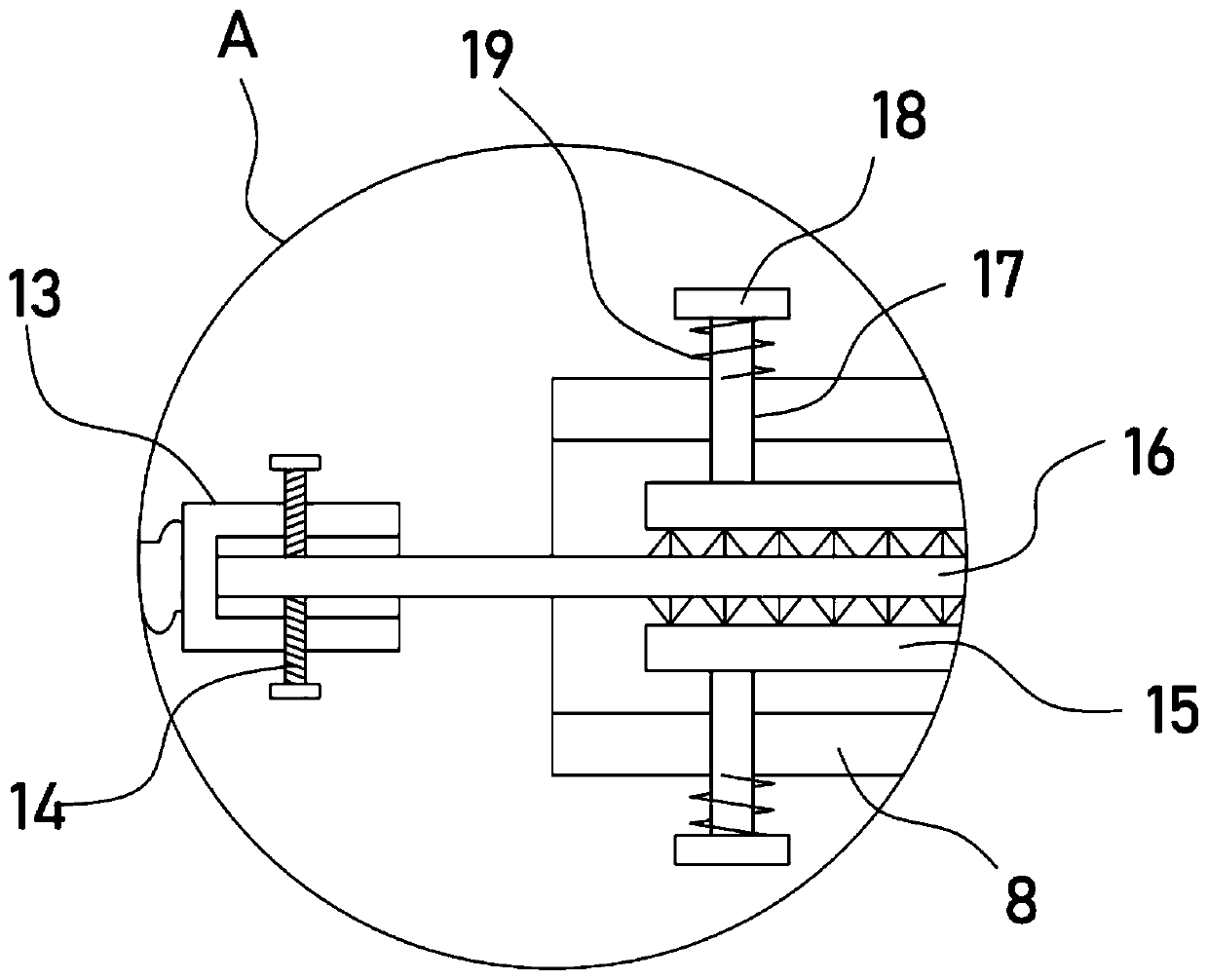 Grinding rust-removal device for processing surfaces of steel bars