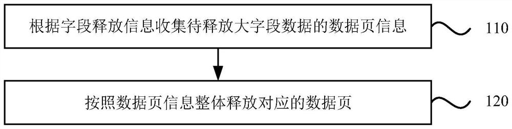 Large-field data release method and device, electronic equipment and storage medium